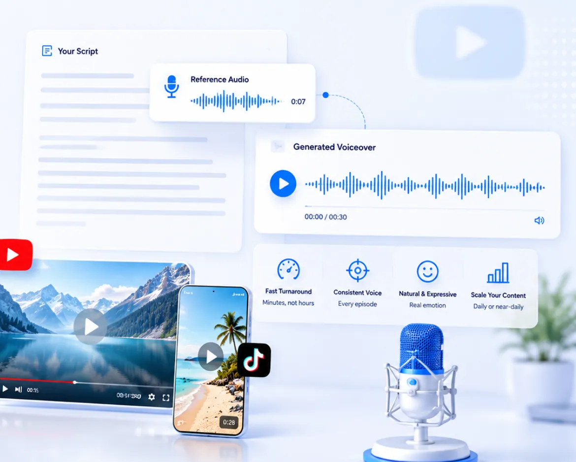 Illustrated Index TTS workflow for YouTube and short-form narration